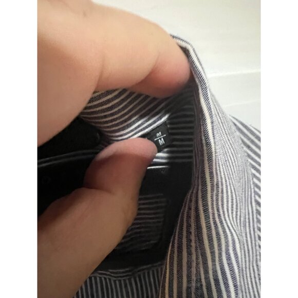 Theory Linen Blend Long Sleeve Button Up Shirt - Size M‎ - Picture 3 of 6